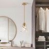 Parrot Uncle 7" Gold Modern 1-Light Pendant Lights Adjustable Ceiling Light - 2 of 4