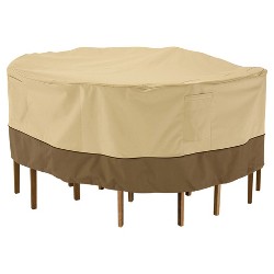 Veranda Large Round Patio Table Set Cover With Umbrella Hole