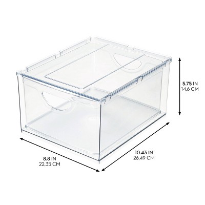 iDESIGN Recycled Plastic Cabinet and Pantry Storage: Clear Kitchen Organizer, 100% Post-Consumer Recycled, 5.75" Height — фото 2