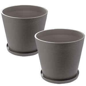 Kozyard Planter Indoor Outdoor Plant Pots with Tray Collecting Water for Tall Plants, Flowers - 1 of 4