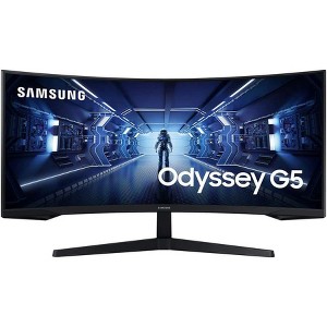 Samsung 34 inch Odyssey G55T WQHD 165Hz 1ms(MPRT) HDR Curved Gaming Monitor - 1 of 4