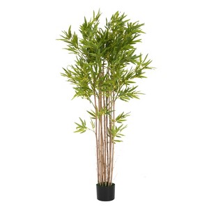 Wikineon 70" Artificial Bamboo Tree in Pot - Realistic Faux Lucky Bamboo Plant for Indoor/Outdoor Home & Office Decor - 1 of 4