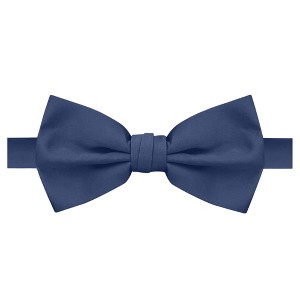 Jacob Alexander Men's Solid Color Pre-Tied Adjustable Banded Bow Tie - 1 of 4