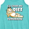 - Garfield - Start My Diet Tomorrow Graphic Sleeveless Aline Dress - 2 of 3
