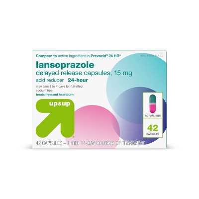 Lansoprazole 15mg Acid Reducer Delayed Release Capsules - 42ct - up & up™