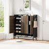 Large Shoe Cabinet with Doors，6-Tier Shoe Organizer with 3 Doors & Additional Hooks for Hallway, Entryway, Living Room - 3 of 4