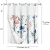 Americanflat 72x75 Hookless Shower Curtain - Floral Blue and Pink Shower Curtain with Sheer Panel, Snap-In Liner, and Grommets - 100% Polyester - 2 of 4