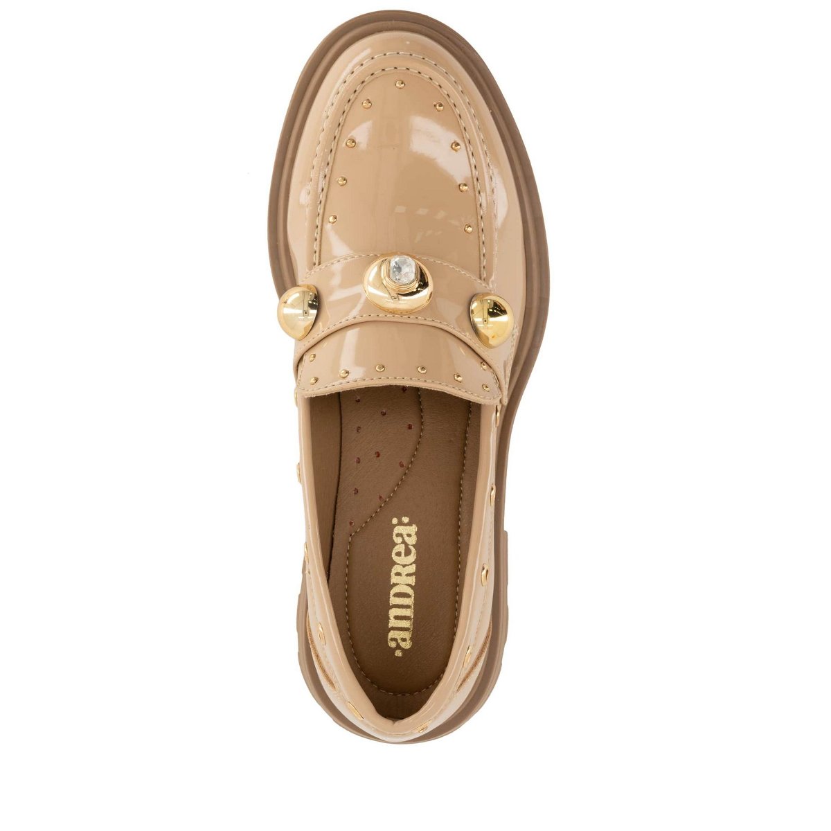 Женские туфли Andrea Women's Penny Loafers 96003-3911082 Beige 8 — фото 4