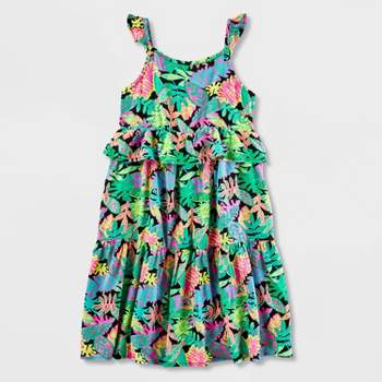 Girls' Adaptive Tropical Floral Dress - Cat & Jack™