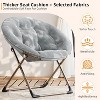 Comfy Saucer Chairs, Folding Reading Lounge Chair, Living Room Chair with Soft Thick Padded Seat & Metal Frame, for Kids Adults - 4 of 4
