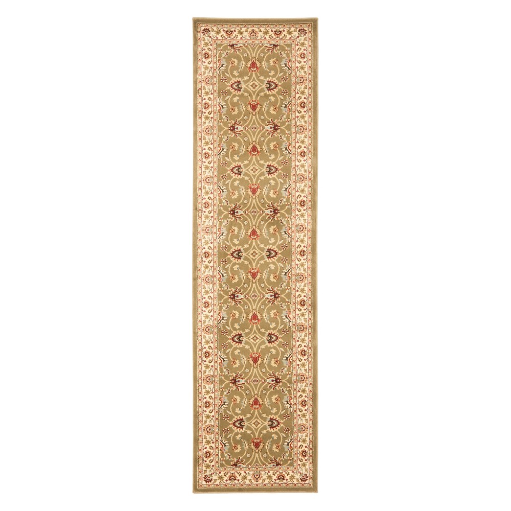 2'3inx16' Runner Alisa Floral Area Rug Green/Ivory - Safavieh