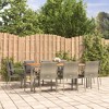 vidaXL Garden Dining Set Grey PE rattan 9 Piece Set Modular - 2 of 4