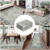 Area Rug, Home Decor Washable Vintage Distressed Rug - Soft Non Slip Low Pile Foldable Carpet for Living Room Bedroom Dining Room Office - 4 of 4