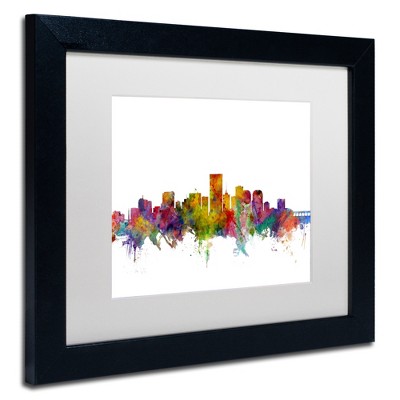 Trademark Fine Art -Michael Tompsett 'Richmond Virginia Skyline' Matted Framed Art