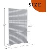 72" H x 47" W Metal Privacy Screen, Freestanding Outdoor Decorative Wall Panel with Stand for Patio, Garden, Balcony & Indoor - 2 of 4