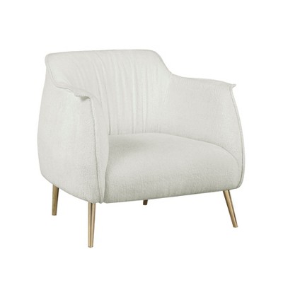 NicBex Faux Leather Accent Chair,Upholstered Living Room Chairs with Curved Backrest and Metal Legs,Cozy Armchair,Accent Chairs for Living Room