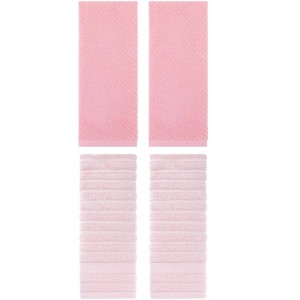 REGALWOVEN 4 Pcs Cotton Quick Drying Soft Striped Hand Towel 14" x 30" - 1 of 4