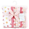 Hudson Baby Infant Girl Cotton Flannel Burp Cloths, Fruit Salad, One Size - 2 of 4