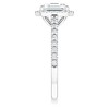 Pompeii3 3 1/2Ct Asscher Cut Moissanite & Diamond Halo Engagement Ring in 10k Gold - 4 of 4
