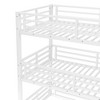 Kumasinova Bunk Bed,Metal Triple Bunk Bed with Ladder,Safety Guardrails for Kids,Bedroom,Noise-reduced Design - 3 of 4