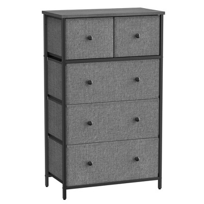 Image of SONGMICS Dresser Clothes Organizer Storage Unit Gray