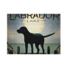 Trademark Fine Art -Ryan Fowler 'Moonrise Black Dog Labrador Lake' Matted Framed Art - 2 of 4