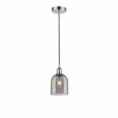 Bella - 1 Light Cord Hung Mini Pendant In Industrial Style-9.5 Inches Tall and 5.5 Inches Wide