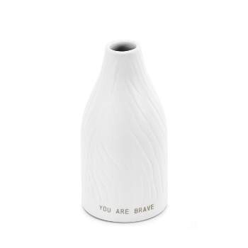 DEMDACO Brave Just Because Vase White