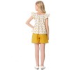 Kids Girls Outfits Ruffle Sleeveless Print Tops and Soild Skirt Shorts 2-Piece Toddler Summer Clothing Set Yellow 5-6 Years - 2 of 4