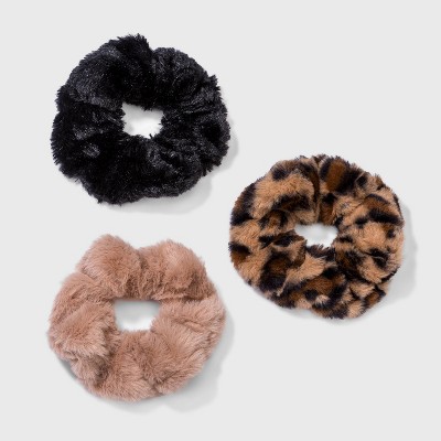 Multi Leopard Print Faux Fur Hair Twister Set 3pc - Wild Fable™