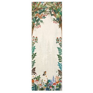 Washable Modern Farmhouse Living Room Rugs, Cottagecore Soft Non Slip Bedroom Carpet, Floral Rabbit Print Dining Room Rugs - 1 of 4