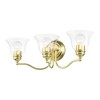 Livex Lighting Moreland 3 - Light Vanity in  Polished Brass - 3 of 4