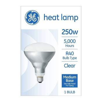 GE 250W BR40 Heat Lamp Clear