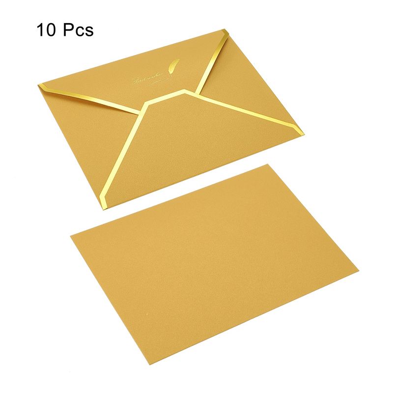 Unique Bargains Envelopes V Flap Luxury Style for Invitation Wedding Birthday 10 Pcs, 3 of 6