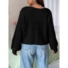 Women's Plus Size Cardigan Boutique Summer Top Hollow Out Open Knit Sweater Ladies Tie Front Shrug - 4 of 4