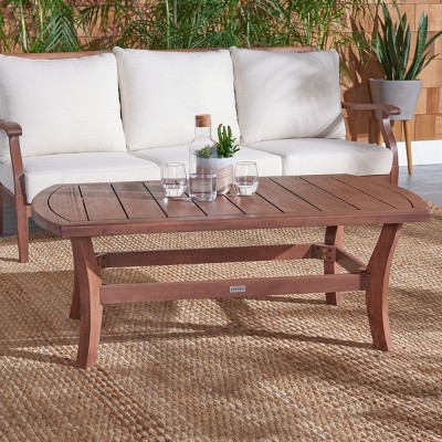 Eucalyptus Wood Payden 50" Natural Finish Outdoor Coffee Table