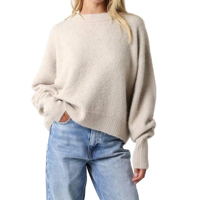 Women's Juli Cozy Crew Neck Sweater - OLIVACEOUS