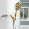 Cobbe 7 Settings Hand Shower Single Handle Wall Mounted Showerhead with 59-Inch Stainless Steel Hose and Valve Brushed Gold - 2 of 4