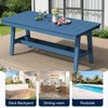 Hyleory Modern HDPE Outdoor Dining Table with Umbrella Hole, Weather-Resistant Patio Table for 4–6 People - 4 of 4