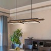 LLHZSY Wood Island Pendant Chandelier 39 2/5" Wide Farmhouse Rustic 2-Light Fixture for Dining Room Kitchen - 2 of 4