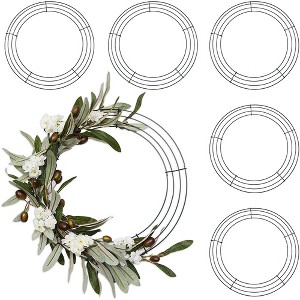 Bright Creations 6 Pack Round Metal Floral Wire Wreath Frame for Christmas (12 Inches) - 1 of 4