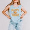 Simply Sage Market S.W.Smiley Happy Today Flower Garment Dyed Tank - 2XL - Chambray - 2 of 4