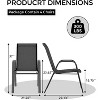 Outdoor Dining Chairs, Patio Stackable Chairs Set of 4, Outdoor Furniture with Metal Frame - 2 of 4