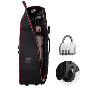 VEVOR Golf Travel Bag, Outdoors Soft-Sided Golf Travel Cover Case, Heavy Duty 1000D Nylon Wear-Resistant, Padded Golf Luggage Case Cover with Wheels - 1 of 4