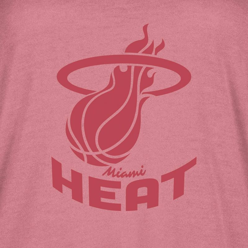 NBA Miami Heat Women&#39;s Short Sleeve Vintage Logo Tonal Crew T-Shirt, 4 of 5