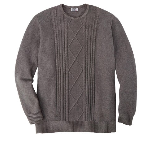 Tall Men's Heavy Cable Knit Sweater