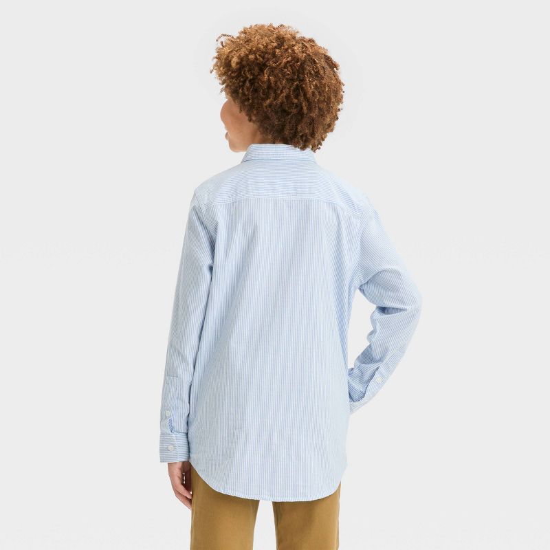 Boys' Oxford Striped Long Sleeve Button-Down Shirt - art class™, 3 of 5