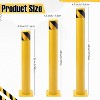 4/6/8-Pack Removable Steel Safety Bollards 42"x4.5", Yellow Powder-Coated Traffic & Parking Barrier Posts with Reflective Stripes - 2 of 4