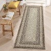Area Rug Braided Printed Throw, Non-Slip Low Pile Accent Carpet, Foldable Soft Floor Cover for Bedroom or Living Room, Mocha - 3 of 4