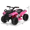 Costway 6V Kids ATV Quad Electric Ride On Car Toy Toddler with LED Light MP3 - 3 of 4